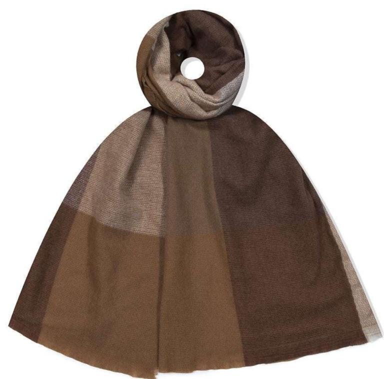 25111820 Schal Gianna 80 Proz Visk 20 Proz Wolle coffee