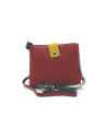 Damen Lederschultertasche 24040463 zweifarbig Vorder- und Rückseite unterschiedlich