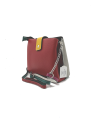 Damen Lederschultertasche 24040463 zweifarbig Vorder- und Rückseite unterschiedlich