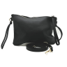 Damen Crossovertasche Leder 24072820 schwarz