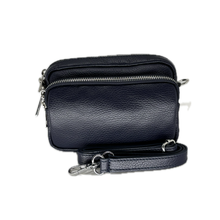 Schultertasche LEDER DUNKELBLAU 18x14x6 25012461 Vorderseite