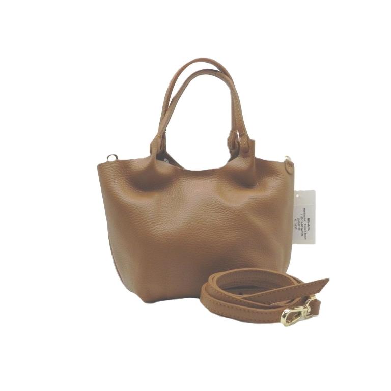 250812120 Handtasche Leder braun ca 13x19x5 cm (1)
