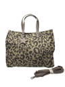 250812130 Handtasche Materialmix leo-taupe ca 36x28x12 cm (1)