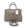 26010502 Lederhandtasche BEIGE ca 36x25x9cm (1)