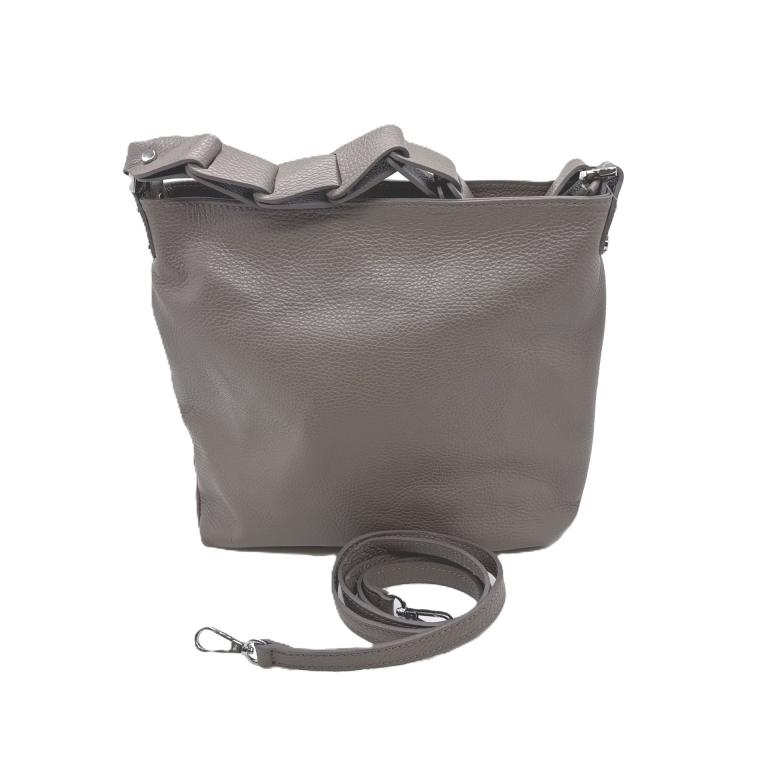 26010505 SchultertascheLEDER TAUPE ca 31x27x11 cm (1)