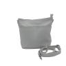 26010511 Schultertasche LEDER GRAUN ca 25x21x11 cm (2)