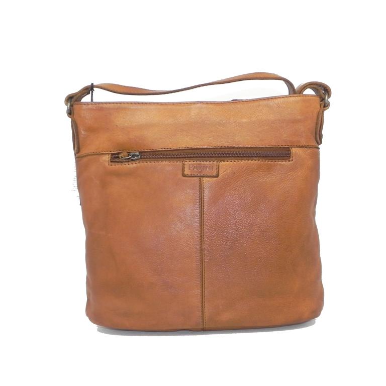 26011912 Umhängetasche Leder cognac 9181-04 ca 28x27x8cm (2)