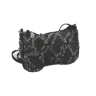 Damen Schultertasche Jeans schwarz 25012428 01 Vorderansicht